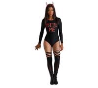 Amscan Bite Me Body à manches longues pour femme Noir Taille 36-38