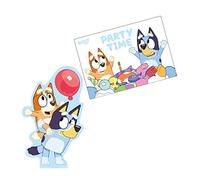amscan Bluey 9915645 Invitation et enveloppe, multicolore