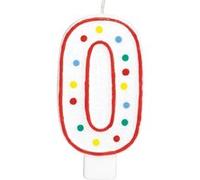 Amscan bougie d'anniversaire 0 an rouge 19 cm Rood G