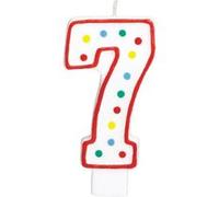 Amscan bougie d'anniversaire 7 ans rouge 19 cm Rood G