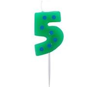Amscan - Bougie NOMBRE (7,6 cm) (5 - Vert/ Bleu) - UTSG16901 5 - Vert/ Bleu G