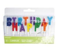 Amscan bougies d'anniversaire 8Happy Birthday,3 cm blanc 8 pièces Wit G
