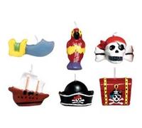 Amscan bougies d'anniversaire pirates 3 cm multicolores 6 pièces Multicolor G