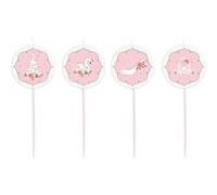 Amscan bougies d'anniversaire Princess for a Day7 cm 4 pièces Roze G