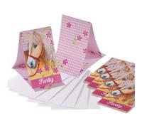 Lot 6 Cartes invitation + enveloppes Cheval - Amscan