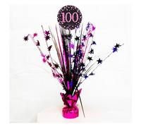 Amscan Célébration rose étincelante 100e anniversaire pièce centrale SG12876 (taille unique) (Rose)