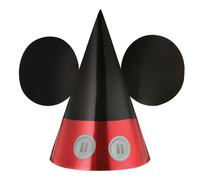 Amscan Chapeau conique de fte Mickey Mouse | 7 1/4"" l x 6 1/2"" | 8 pices