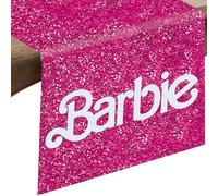 Amscan Chemin de Table Malibu Barbie Rose Vif - 33 x 182,9 cm (1 pièce) - Superbe décoration Parfaite pour Les fêtes d'enfants
