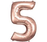 Amscan chiffre 5 ballon d'aluminium junior 58 x 86 cm or rose Goud G