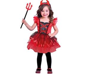 amscan Childs Girls Little Devil Halloween Fancy Dress Costume