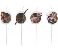 Amscan - Choisir bougies "Dinosaur Attack" pack de 4 - cire SG30856 (taille unique) (Coloré)