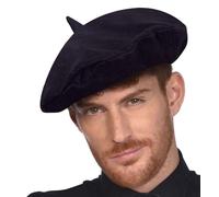 amscan- Classic Beret Black Pirate Accessoire pour déguisement, Mixte Adulte, 9909472, Noir, Taille Unique