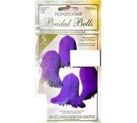 Amscan - Cloche nid d'abeille - Décoration suspendue, mariage pack de 4 SG33417 (taille unique) (Violet)
