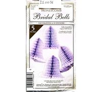 Amscan - Cloche nid d'abeille - Décoration suspendue, mariage pack de 4 SG35551 (taille unique) (Violette)