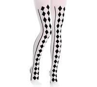 amscan Collants Harlequin Noir & Blanc Adulte 1 Pièce