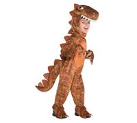 amscan - Combinaison T-rex à capuche pour enfant, taille 3-4 ans - 9904747