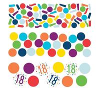 amscan Confettis 18 confettis anniversaire 34 g papier