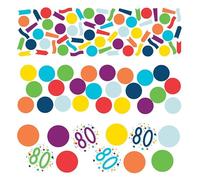 amscan Confettis 80 confettis anniversaire 34 g papier