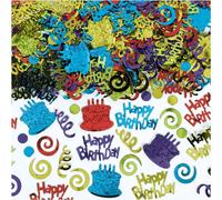 Amscan - Confettis, film plastique, Joyeux anniversaire SG26428 (taille unique) (Coloré)