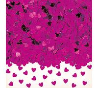 Amscan Confettis métallisés Motif cœur Brillant Rose 14 g
