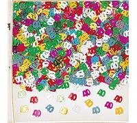 Amscan confettis Multicolore 40 Ans métallique pour Fete Anniversaire