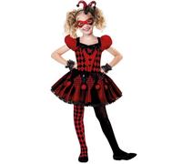 amscan Costume Arlequin Rouge Mignon - 8-10 Ans - 9903545-1 pc