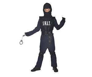 amscan Costume d'agent SWAT pour enfant, Noir, 6-8 ans