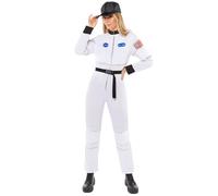 amscan Costume d'astronaute pour Femme, Taille 38-40, Blanc, (Lot de 3)