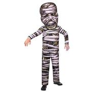 amscan Costume de momie pour enfant, combinaison, capuche avec masque intégré, costume effrayant, film d'horreur, fête à thème, carnaval, Halloween