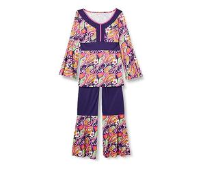 amscan Costume de poussin hippie adulte 9907000, taille 38-40, femme, rose, violet