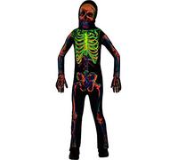 amscan Costume de squelette phosphorescent pour enfant de 4 à 6 ans