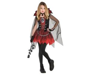 amscan - Costume de vampire Lady, robe, cape, collier, gothique, sorcière, soirée à thème, carnaval, Halloween.