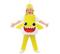 Amscan - Costume enfant bébé requin, requin, squale, carnaval, soirée à thème, Jaune, 104