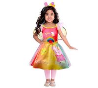 Amscan - Costume enfant Peppa Pig, robe arc-en-ciel, ailes, Peppa Wutz, Carnaval, Mardi gras, 104
