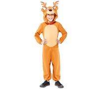 Amscan - Costume enfant renne Overall, Noël, Jumpsuit, Onesie, Costume de Noël
