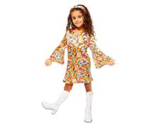 Amscan Costume hippie arc-en-ciel pour fille 10-12 ans