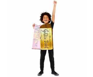 Amscan Costume officiel Roald Dahl Golden Ticket Wonka Bar pour enfant 3-12 ans