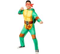 amscan Costume Officiel Tortues Ninja TMNT pour Homme avec Masques interchangeables, Vert, Chest: 42"