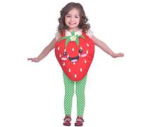 amscan Costume Une pièce Fraise Leggings Vert Pois Blanc 3-6 Ans 9905025