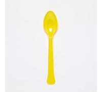 amscan Cuillères écologiques en Plastique réutilisables Jaune - 24 pièces