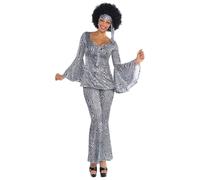 Amscan Dancing Queen 1970's Disco Vagues Évasé Tripant Imprimé Costume Adulte