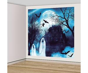 amscan- Décoration Murale Haunted Forest en Papier 2 Parties, 9916718, Multicolore