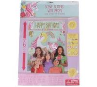 Amscan décoration murale Licorne Magique filles 180 cm bleu / rose