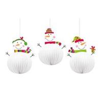 Amscan décoration suspendue Bonhomme de neige 20,3 cm papier blanc Blanc G