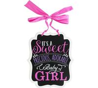 Amscan - Décoration suspendue "C'est une fille", Baby Shower - Panneau de fibres SG31808 (Taille unique) (Noir/Rose/Blanc)