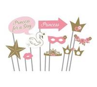 Amscan décorations de cabine photo princesse rose/or 10 pièces Goud