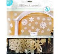 Amscan - Découpage - Décoration, design de Noël Pack de 20 - Carton SG34721 (Taille unique) (Marron/Blanc)