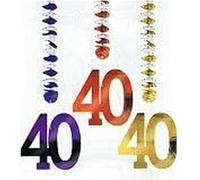 Amscan - Découpage - Décoration suspendue, film plastique, 40 pack de 3 SG38800 (taille unique) (Coloré)