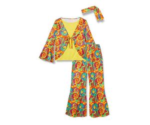 Amscan- Deguisement, 9907005,Top Pantalon Bandeau/Multicolore / 38/40 FR