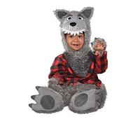 amscan Déguisement bébé loup mignon 9902582 Âge : 0-6 mois